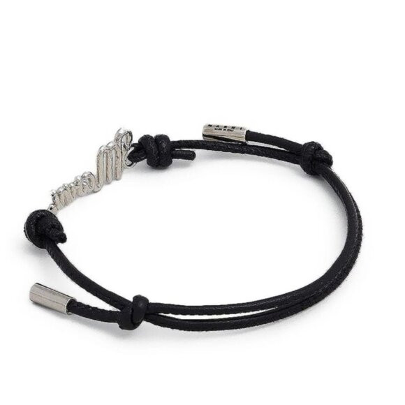 BNWT AW22 MARNI LOGO PLAQUE ROPE BRACELET COAL - Picture 5 of 5